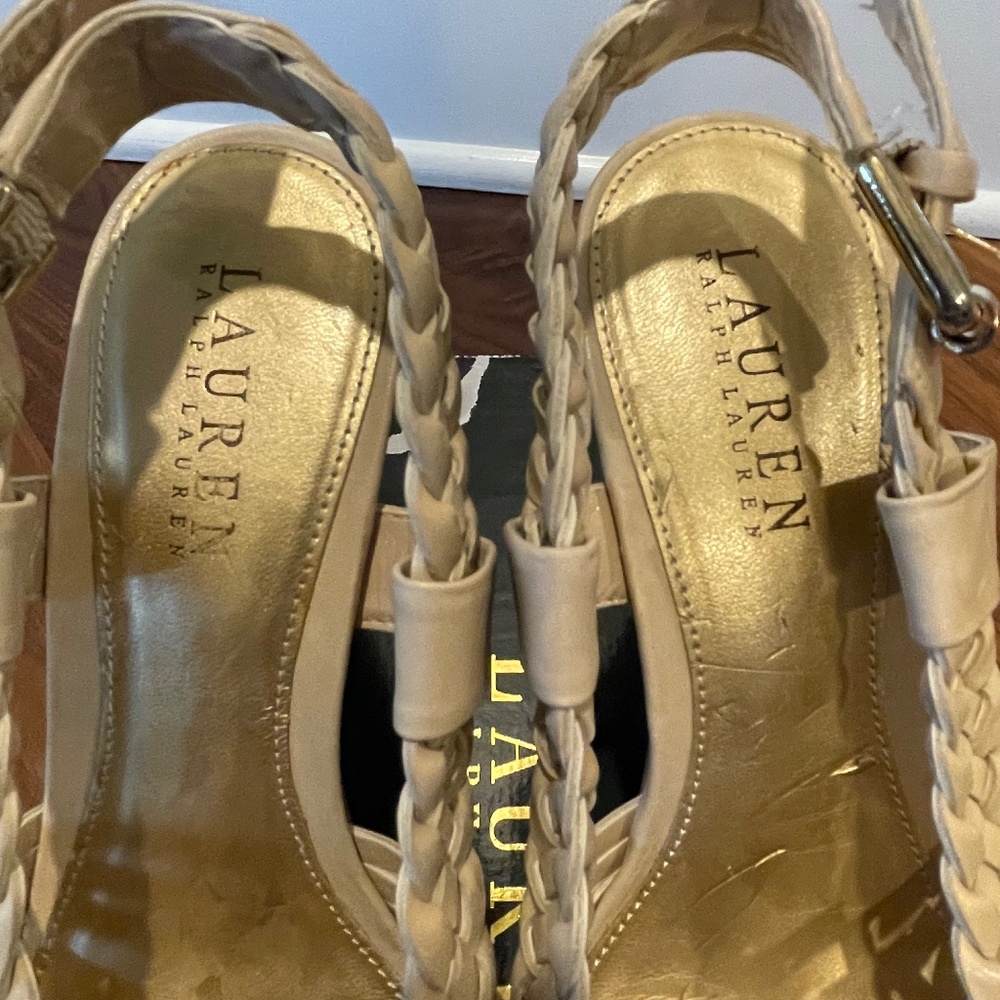 Lauren Ralph Lauren Fayre Natural Vachetta size 7 sandal - Picture 4 of 8